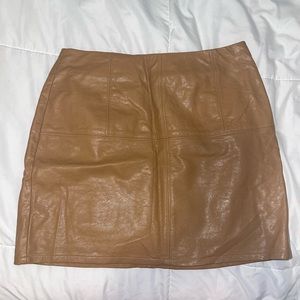 Faux leather skirt